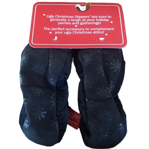 NEW Ugly Christmas Slippers Penguin Slippers Med.7-8 - Picture 3 of 4